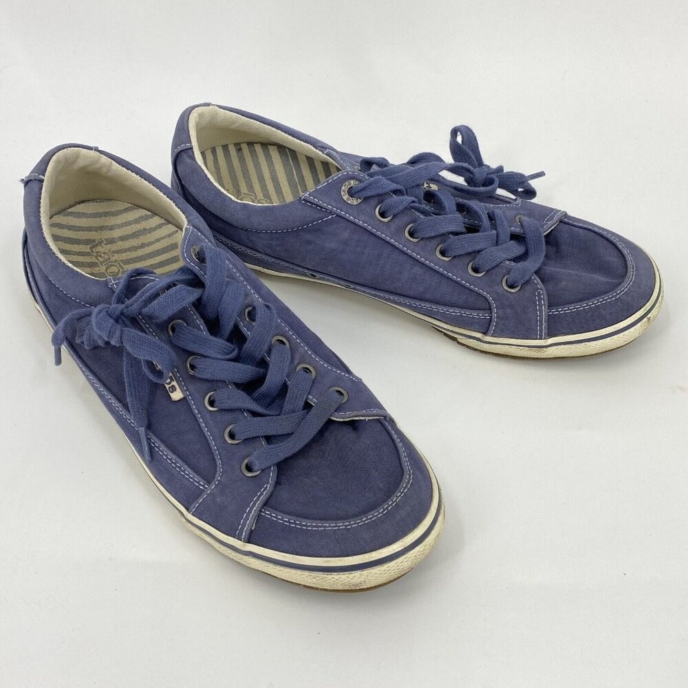 Taos Moc Star Sneakers Distressed Indigo Blue Shoes Womens 9